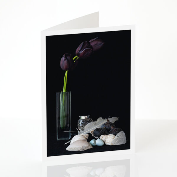 Still Life with Black Tulips card