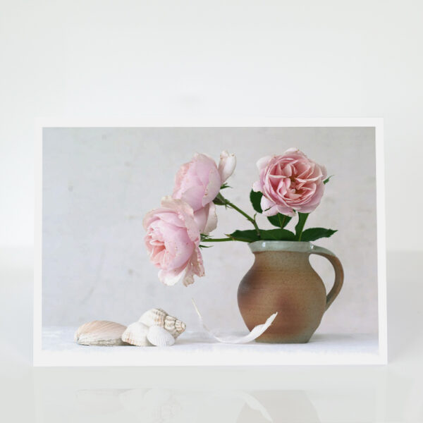 Blush Roses in a Jug card