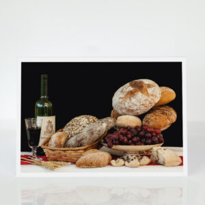 Still Life with bread and wine card