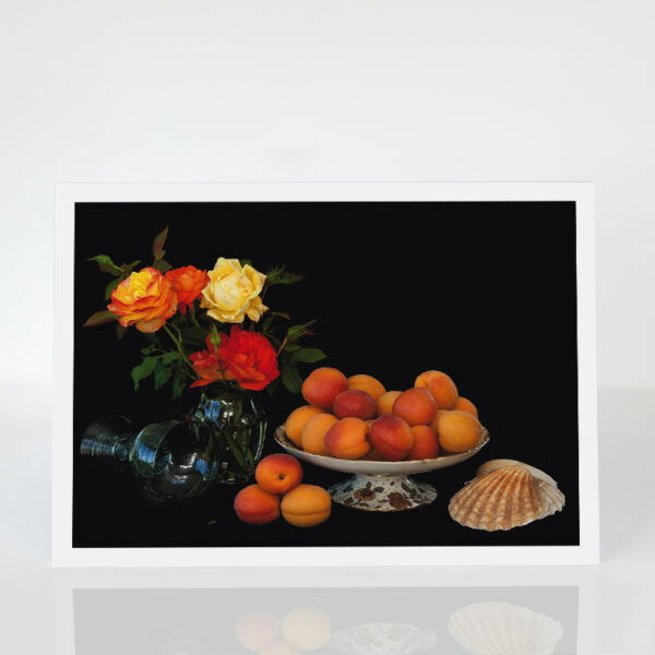 Still LIfe with apricots card